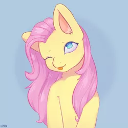 Size: 3800x3800 | Tagged: safe, artist:nightraven393, banned from derpibooru, deleted from derpibooru, derpibooru import, fluttershy, pony, ;p, cute, female, filly, filly fluttershy, image, one eye closed, png, shyabetes, solo, tongue out, wink, younger