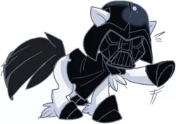 Size: 400x283 | Tagged: safe, artist:thegamercolt, derpibooru import, oc, oc:thegamercolt, earth pony, pony, cape, clothes, costume, darth vader, fluf, foal, halloween, halloween costume, helmet, holiday, image, jpeg, solo, star wars