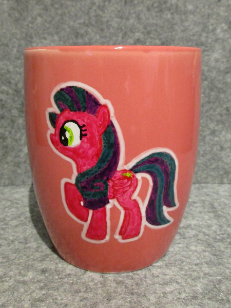 Size: 2646x3528 | Tagged: safe, artist:malte279, derpibooru import, oc, oc:strawberry sunrise, cup, image, jpeg, porcelain painting