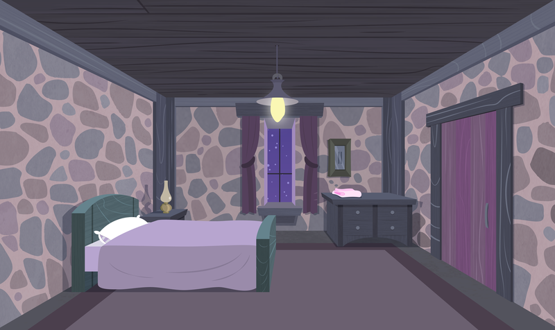 Size: 2346x1395 | Tagged: safe, artist:culu-bluebeaver, derpibooru import, comic:the newcomer, background, bed, door, equal town, image, lamp, no pony, png, starlight's room, vector, window