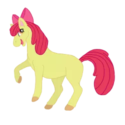 Size: 2310x2310 | Tagged: safe, artist:hanifanims, derpibooru import, apple bloom, earth pony, pony, deviantart watermark, female, filly, image, obtrusive watermark, png, simple background, solo, transparent background, watermark