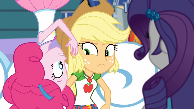 Size: 3410x1920 | Tagged: safe, derpibooru import, screencap, applejack, pinkie pie, rarity, equestria girls, equestria girls series, rollercoaster of friendship, applejack's hat, belt, clothes, cowboy hat, cutie mark, cutie mark on clothes, denim skirt, drums, female, geode of sugar bombs, geode of super strength, hairpin, hat, high res, image, jewelry, jpeg, magical geodes, musical instrument, necklace, rarity peplum dress, skirt, tanktop