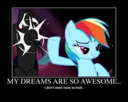 Size: 750x600 | Tagged: safe, artist:crossoverprincess, derpibooru import, edit, edited screencap, screencap, rainbow dash, changeling, pegasus, pony, do princesses dream of magic sheep, season 5, female, image, jpeg, motivational poster