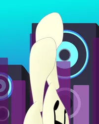 Size: 2000x2500 | Tagged: safe, artist:cycrus, derpibooru import, vinyl scratch, pony, unicorn, abstract background, derpibooru exclusive, female, fetish, gradient background, hoof fetish, image, legs, mare, pictures of legs, png, solo, speakers