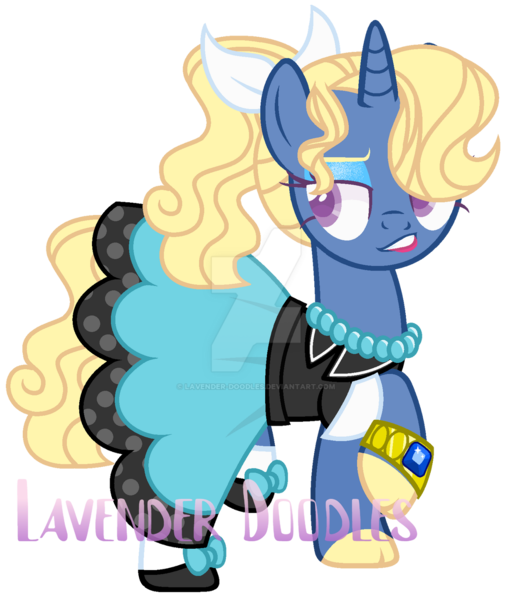 Size: 1280x1501 | Tagged: safe, artist:lavender-doodles, derpibooru import, oc, oc:azure/sapphire, unicorn, equestria girls, equestria girls series, rollercoaster of friendship, crossdressing, femboy, image, jewelry, makeup, male, png, pony oc, ponysona, poodle skirt, wig