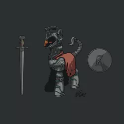 Size: 3000x3000 | Tagged: safe, artist:pencilbrony, derpibooru import, oc, oc:aquaria lance, pony, unicorn, armor, cape, clothes, helmet, image, png, power armor, shield, solo, sword, weapon