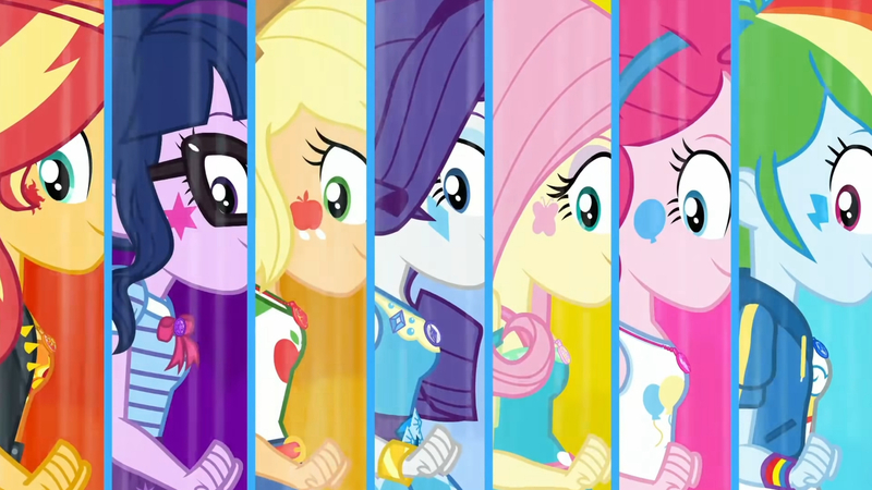 Size: 3410x1920 | Tagged: safe, derpibooru import, screencap, applejack, fluttershy, pinkie pie, rainbow dash, rarity, sci-twi, sunset shimmer, twilight sparkle, equestria girls, equestria girls series, rollercoaster of friendship, applejack's hat, awesome cutie mark, belt, bowtie, caption, clothes, cowboy hat, cutie mark, cutie mark on clothes, denim skirt, exploitable meme, female, geode of empathy, geode of fauna, geode of shielding, geode of sugar bombs, geode of super speed, geode of super strength, geode of telekinesis, glasses, hat, high res, hoodie, humane five, humane seven, humane six, image, image macro, jacket, jewelry, jpeg, leather, leather jacket, magical geodes, meme, necklace, ponytail, rarity peplum dress, skirt, smiling, text, transformation