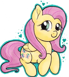 Size: 800x888 | Tagged: safe, artist:emfen, derpibooru import, fluttershy, pegasus, pony, cute, image, png, shyabetes, simple background, solo, traditional art, transparent background, watermark