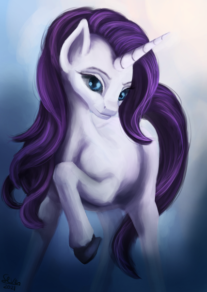 Size: 2385x3353 | Tagged: safe, artist:seven9988, derpibooru import, rarity, unicorn, bust, image, painting, png, portrait, solo