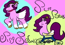 Size: 3500x2450 | Tagged: safe, artist:nazodafist, derpibooru import, pipp petals, pegasus, pony, my little pony: a new generation, bicycle, g5, image, meme, png, shitposting, weird