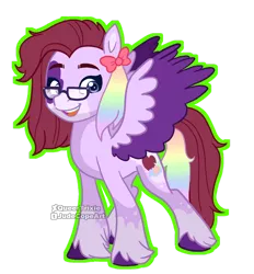 Size: 1280x1382 | Tagged: safe, artist:queertrixie, derpibooru import, oc, oc:maiberry, pegasus, pony, female, g5, glasses, image, mare, png, simple background, solo, transparent background