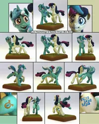 Size: 2505x3124 | Tagged: safe, artist:ubrosis, derpibooru import, bon bon, lyra heartstrings, sweetie drops, earth pony, pony, unicorn, craft, female, image, jpeg, lesbian, lyrabon, mare, photo, sculpture, shipping