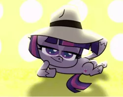 Size: 764x604 | Tagged: safe, derpibooru import, screencap, twilight sparkle, twilight sparkle (alicorn), alicorn, pony, my little pony: pony life, cropped, hat, image, png, shadow, smiling, solo, sportacular spectacular musical musak-ular, we shine brighter together