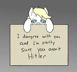 Size: 1000x936 | Tagged: safe, artist:happy harvey, derpibooru import, oc, oc:aryanne, unofficial characters only, earth pony, pony, colored pupils, drawn on phone, drawthread, female, glare, holding a sign, image, mare, nazi, nazipone, op is a duck, op is trying to start shit, png