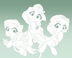 Size: 2500x2025 | Tagged: safe, artist:symbianl, derpibooru import, apple bloom, scootaloo, sweetie belle, earth pony, pegasus, pony, unicorn, clipboard, clothes, cutie mark crusaders, female, filly, firefighter, firefighter helmet, hat, helmet, hose, image, jpeg, nurse, nurse hat, open mouth, open smile, police officer, smiling, whistle