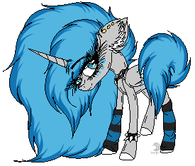 Size: 275x235 | Tagged: safe, artist:beamybutt, derpibooru import, oc, oc:moonbeam, alicorn, pony, alicorn oc, bracelet, chains, clothes, ear fluff, ear piercing, eyelashes, female, horn, image, leg warmers, mare, piercing, pixel art, png, signature, simple background, smiling, solo, spiked wristband, transparent background, wings, wristband