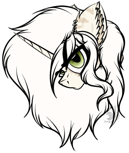 Size: 1122x1328 | Tagged: safe, artist:beamybutt, derpibooru import, oc, unofficial characters only, pony, unicorn, bust, ear fluff, ear piercing, earring, horn, image, jewelry, male, piercing, png, simple background, solo, stallion, transparent background, unicorn oc