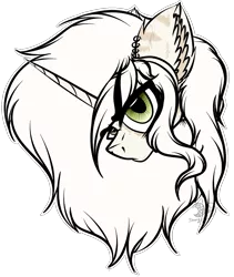 Size: 1122x1328 | Tagged: safe, artist:beamybutt, derpibooru import, oc, unofficial characters only, pony, unicorn, bust, ear fluff, ear piercing, earring, horn, image, jewelry, male, piercing, png, simple background, solo, stallion, transparent background, unicorn oc