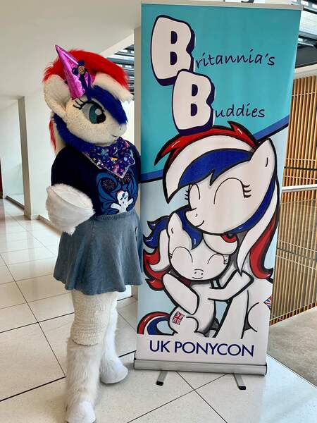 Size: 1536x2048 | Tagged: safe, derpibooru import, oc, oc:britannia (uk ponycon), fursuit, image, irl, jpeg, photo, uk ponycon, united kingdom