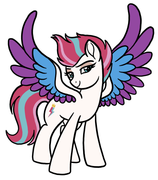 Size: 1600x1820 | Tagged: safe, artist:melspyrose, derpibooru import, zipp storm, pegasus, pony, my little pony: a new generation, g5, image, png, princess, princess zipp, royal, royal pegasus, solo