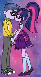 Size: 512x966 | Tagged: safe, artist:autumnwindxx, derpibooru import, microchips, sci-twi, twilight sparkle, equestria girls, female, image, jpeg, kissing, male, microlight, shipping, straight