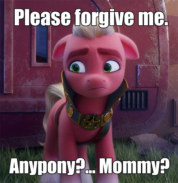 Size: 583x599 | Tagged: safe, derpibooru import, edit, edited screencap, screencap, sprout cloverleaf, earth pony, pony, my little pony: a new generation, spoiler:my little pony: a new generation, caption, g5, image, image macro, joseph sprout, jpeg, solo, text