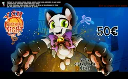 Size: 4000x2480 | Tagged: safe, artist:dormin-dim, derpibooru import, oc, cat, pony, animal costume, any race, bell, bowtie, cat bell, cat costume, cat ears, cat tail, clothes, commission, costume, halloween, halloween costume, holiday, image, jpeg, lingerie, nightmare night, open mouth, open smile, paw gloves, pounce, smiling, tail, ych example, ych result, ych sketch, your character here, your character here auction