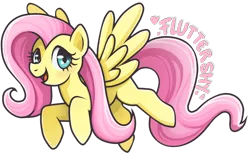 Size: 1182x749 | Tagged: safe, derpibooru import, fluttershy, pegasus, pony, female, flying, image, mare, open mouth, open smile, pink mane, pink tail, png, simple background, smiling, solo, spread wings, tail, teal eyes, transparent background, wings