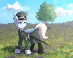 Size: 2500x2000 | Tagged: safe, derpibooru import, oc, bat pony, pony, 1962, armed police, clothes, germany, image, military, military uniform, nazi, png, police uniform, sabre, the new order, tno, uniform