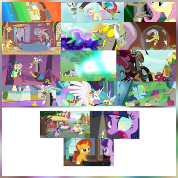 Size: 4096x4096 | Tagged: safe, derpibooru import, edit, edited screencap, editor:cometcrystal, screencap, applejack, berry blend, berry bliss, big macintosh, cup cake, discord, fluttershy, huckleberry, pinkie pie, princess celestia, rainbow dash, rarity, sandbar, silverstream, spike, starlight glimmer, sugar belle, sunburst, twilight sparkle, yona, a matter of principals, a royal problem, every little thing she does, keep calm and flutter on, make new friends but keep discord, the big mac question, the ending of the end, the return of harmony, three's a crowd, twilight's kingdom, uncommon bond, collage, female, friendship student, image, karma, male, png, punishment