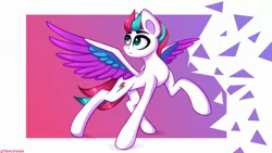 Size: 2880x1620 | Tagged: safe, artist:stravyvox, derpibooru import, zipp storm, pegasus, pony, abstract background, g5, image, jpeg, solo