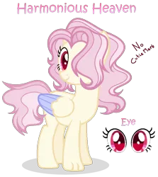 Size: 952x1068 | Tagged: safe, artist:starshinestellaryt, derpibooru import, oc, oc:harmonious heaven, hybrid, base used, female, image, interspecies offspring, offspring, parent:discord, parent:fluttershy, parents:discoshy, png, simple background, solo, transparent background