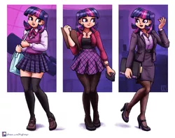 Size: 2523x2000 | Tagged: safe, artist:king-kakapo, derpibooru import, twilight sparkle, human, breasts, cleavage, clothes, cutie mark accessory, cutie mark necklace, dress, female, high heels, humanized, image, jewelry, necklace, pantyhose, png, purse, shoes, socks, solo, thigh highs