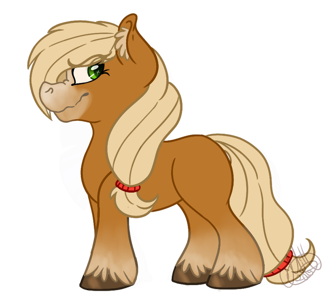 Size: 900x840 | Tagged: safe, artist:millefaller, derpibooru import, earth pony, pony, applejack (g5 concept leak), ear fluff, female, g5 concept leaks, image, mare, png, simple background, smiling, solo, unshorn fetlocks, white background