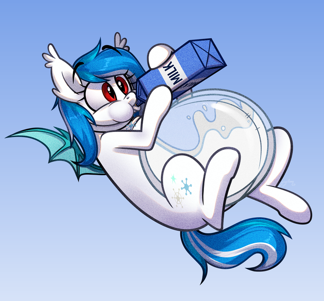 Size: 4300x4000 | Tagged: suggestive, artist:metalface069, derpibooru import, oc, oc:snowflake, unofficial characters only, bat pony, bat pony oc, bat wings, belly, belly expansion, commission, feeding, fetish, growth, image, inflation, milk, png, translucent belly, transparent belly, transparent flesh, wings, your character here