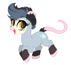 Size: 2600x2400 | Tagged: safe, artist:ponkus, derpibooru import, oc, oc:scrubba dub, hybrid, opossum, opossum pony, pony, female, image, mare, png, simple background, solo, transparent background