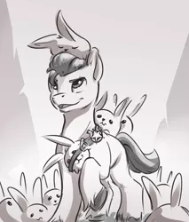 Size: 1074x1258 | Tagged: safe, artist:kam, derpibooru import, hitch trailblazer, rabbit, my little pony: a new generation, spoiler:my little pony: a new generation, animal, g5, image, monochrome, png, simple background