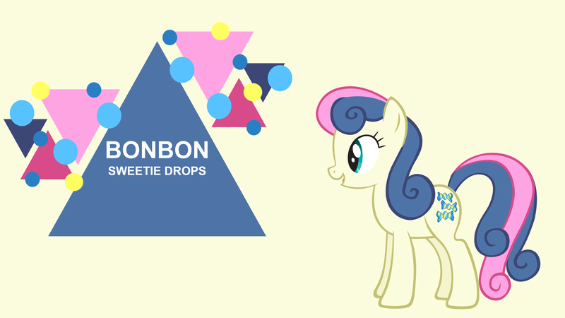Size: 4400x2475 | Tagged: safe, artist:durpy, derpibooru import, edit, editor:quoterific, vector edit, bon bon, sweetie drops, earth pony, pony, background, board, high res, image, png, simple background, solo, text, vector, wallpaper