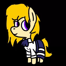 Size: 1000x1000 | Tagged: safe, artist:symphonydawn3, derpibooru import, oc, oc:jackie spectre, unofficial characters only, earth pony, pony, black background, clothes, cute, earth pony oc, female, image, jpeg, looking away, mare, simple background, smiling, solo