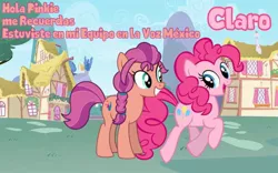Size: 700x438 | Tagged: safe, derpibooru import, pinkie pie, sunny starscout, belinda, g5, g5 to g4, image, jpeg, latin american, melissa gedeón, mexico, reference, spanish, the voice, voice actor, voice actor joke