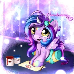 Size: 1280x1281 | Tagged: safe, artist:appleneedle, derpibooru import, oc, oc:tally, alicorn, pony, art, character, creativity, digital, draw, drawing, dream, fanart, heart, hobby, image, jpeg, love, magic, paint, painting