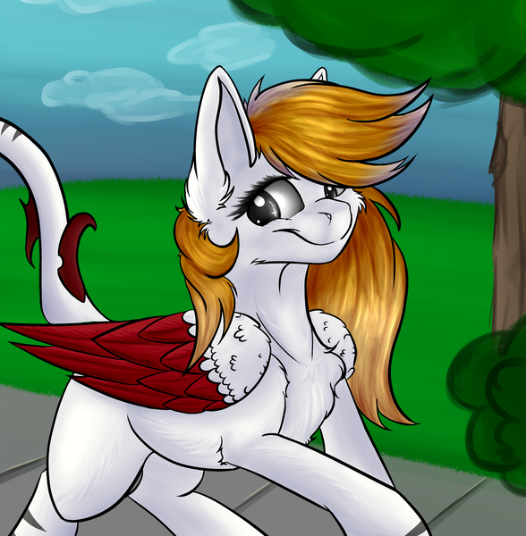 Size: 2008x2048 | Tagged: safe, artist:hotrood, derpibooru import, oc, oc:silver hush, unofficial characters only, pony, image, outdoors, png, solo, walking