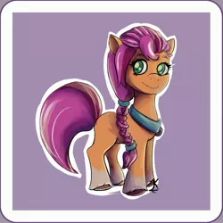 Size: 3978x3977 | Tagged: safe, artist:jearknds, derpibooru import, sunny starscout, earth pony, pony, female, g5, image, jpeg, outline, solo