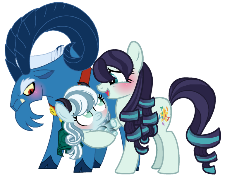 Size: 1280x999 | Tagged: safe, artist:purplegrim40, artist:velveagicsentryyt, artist:venomtwt-artistowo, derpibooru import, coloratura, grogar, oc, base used, blushing, crack shipping, female, image, male, offspring, parent:coloratura, parent:grogar, png, shipping, simple background, transparent background, wat