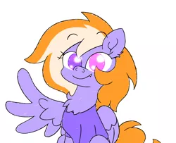 Size: 3840x3120 | Tagged: safe, artist:iceflower99, derpibooru import, oc, oc:zweet beatz, unofficial characters only, pegasus, pony, chest fluff, eyebrows, eyebrows visible through hair, fangs, heterochromia, high res, image, one wing out, pegasus oc, png, simple background, solo, tail, two toned mane, white background, wings