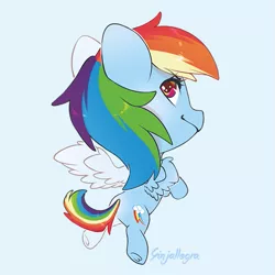 Size: 559x559 | Tagged: safe, artist:ginjallegra, derpibooru import, rainbow dash, pegasus, pony, chibi, cute, dashabetes, female, image, mare, png, simple background, solo, wings