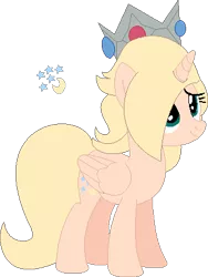 Size: 331x439 | Tagged: safe, artist:selenaede, artist:victorfazbear, derpibooru import, ponified, alicorn, pony, alicornified, barely pony related, base used, crossover, crown, image, jewelry, png, princess rosalina, race swap, regalia, rosalina, simple background, super mario bros., transparent background