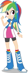 Size: 1024x2638 | Tagged: safe, artist:michaelsety, derpibooru import, rainbow dash, human, equestria girls, clothes, female, humanized, image, png, simple background, solo, transparent background, vector