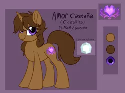 Size: 3320x2468 | Tagged: safe, artist:alissa1010, derpibooru import, oc, oc:amor castaña, pony, unicorn, female, image, png, reference sheet