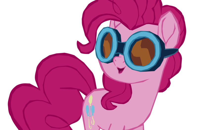 Size: 1280x841 | Tagged: safe, artist:benpictures1, derpibooru import, pinkie pie, earth pony, pony, my little pony: the movie, cute, diapinkes, female, goggles, image, inkscape, looking at someone, mare, open mouth, pink mane, png, simple background, solo, transparent background, vector